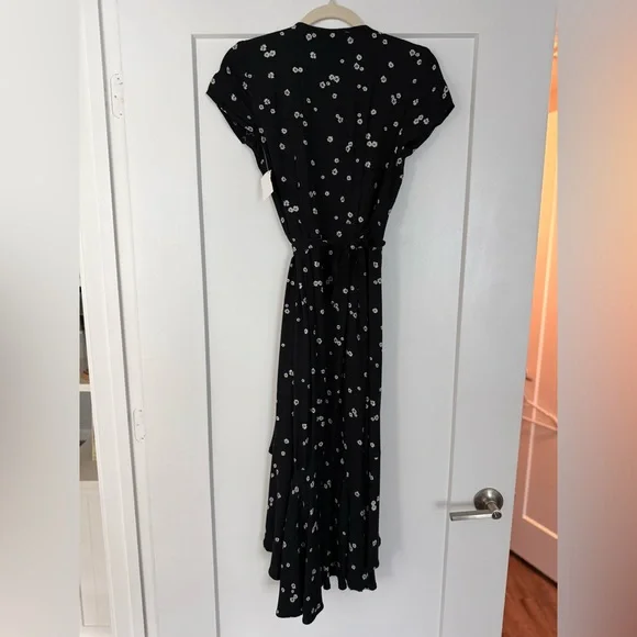 Abercrombie & Fitch Black Floral Wrap Dress - Picture 5 of 5